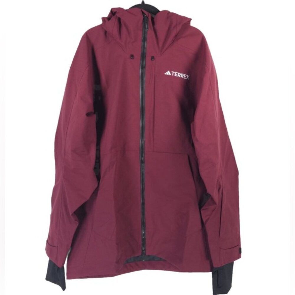 NWT ADIDAS Men TERREX IB4219 3 Layer PCN Jacket ALPINE SKIING Shadow Red MEDIUM